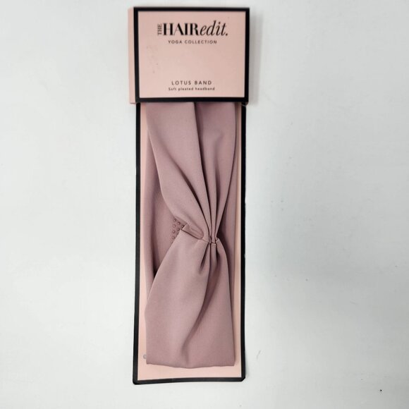 The HAIRedit Yoga Collection Lotus Band Soft Pleated Headband Light Pink NWT - Picture 1 of 5